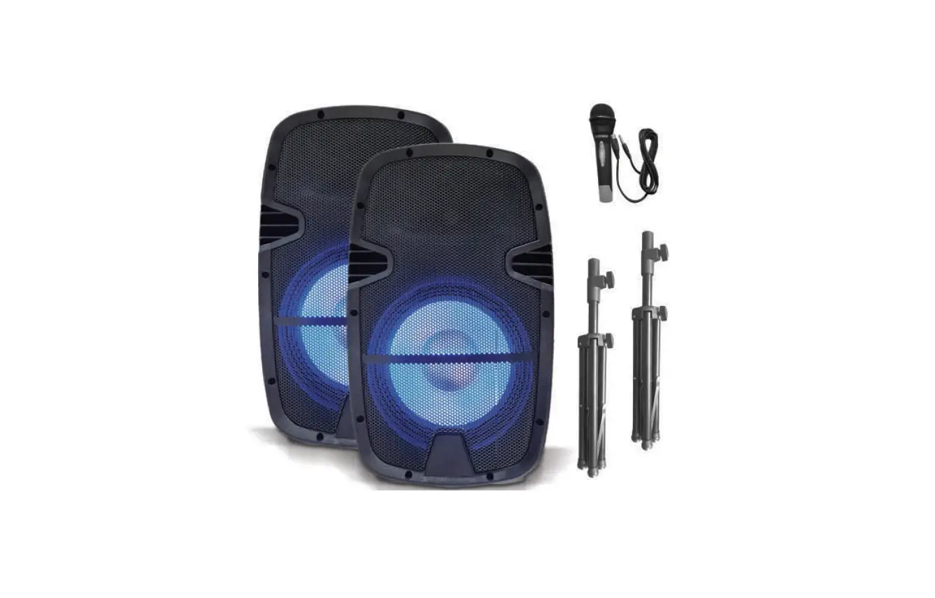 Pyle Pphp210amx Stage And Studio Pa Speaker With Dj Mixer Bundle Kit User Manual