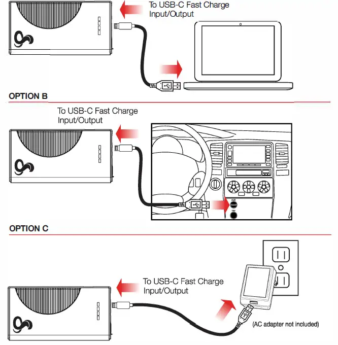 COBRA Starter 800A Lithium-Ion Jump Starter and Power Bank with Fast Charger USB FIG 7