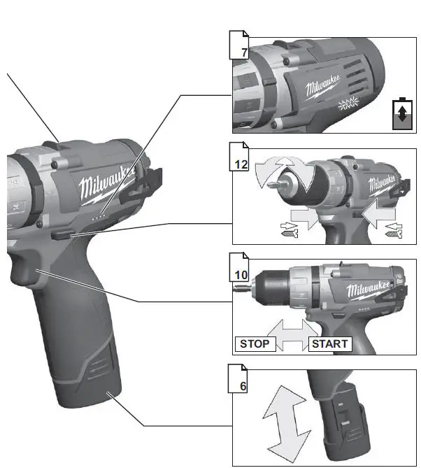 milwaukee M12 CDD Compact Drill Driver fig 2