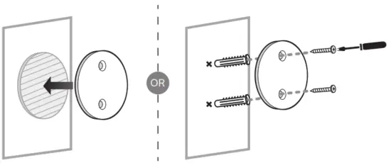 tp link Tapo S200B Smart Button - screws