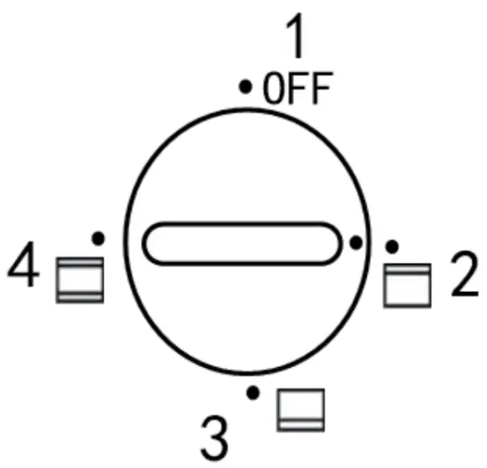 Heating selector dial