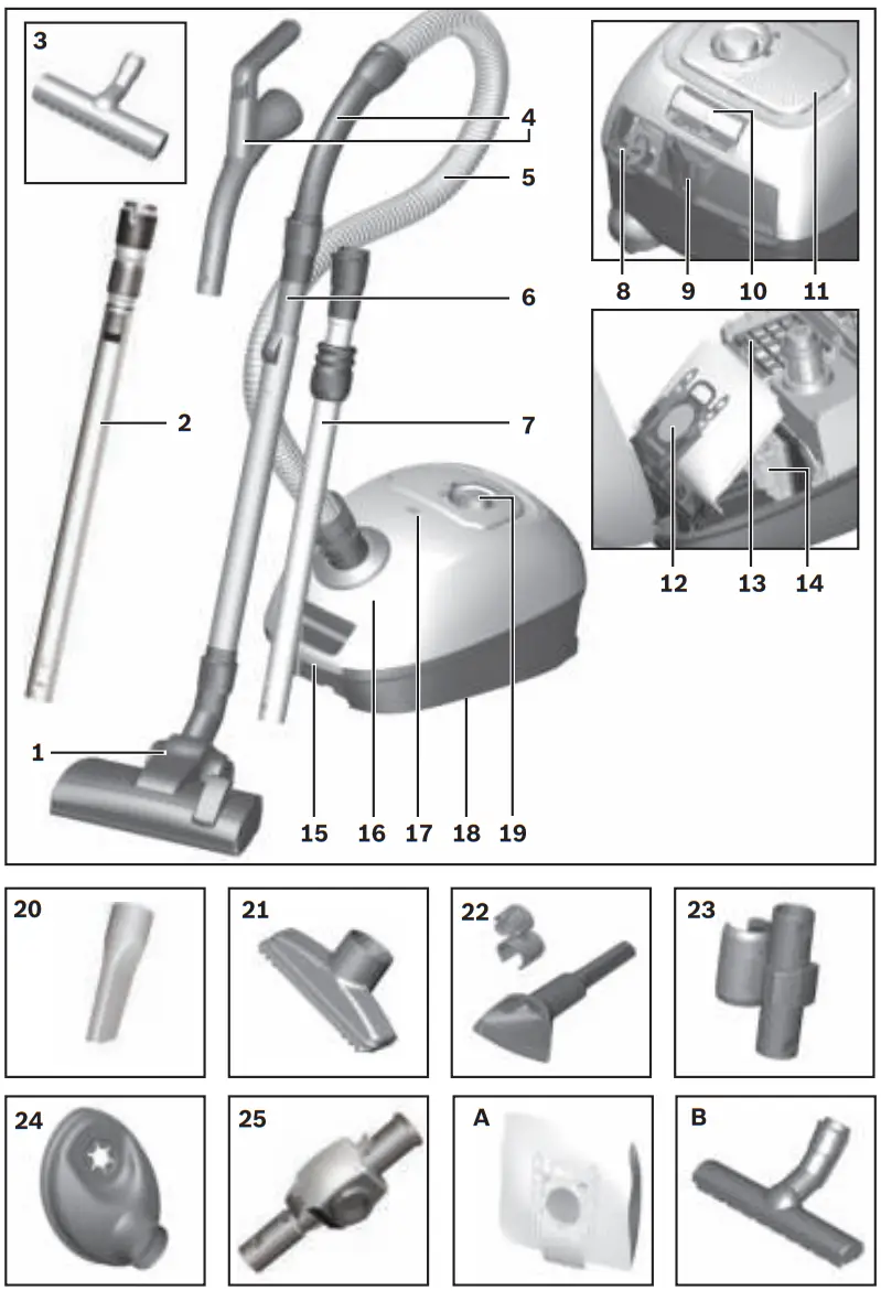 Bosch BGLS4 Vacuum Cleaner 3 Litre Bag -