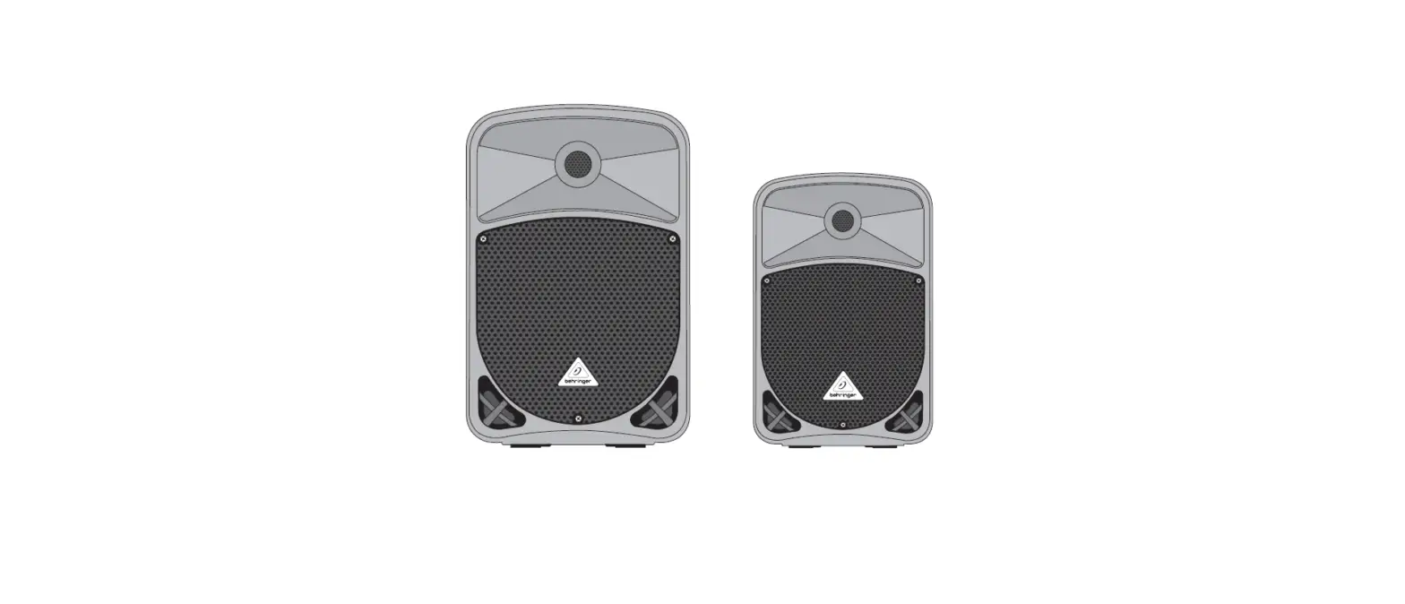 Behringer B110d Active 300-watt 2-way 10-8 Inch Pa Speaker System User Guide