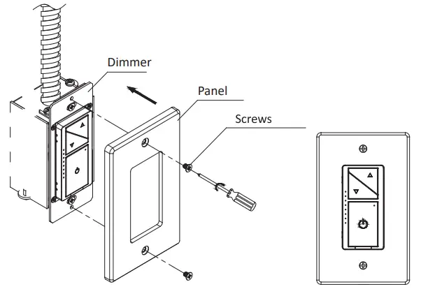 Cloudy Bay Lighting Supply DNA042DU2 W 600 P LED Dimmer Switch - piece panel