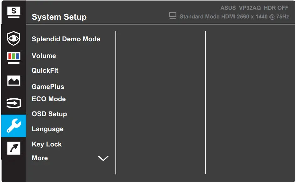 ASUS VP32A LCD Monitor 6. System Setup A