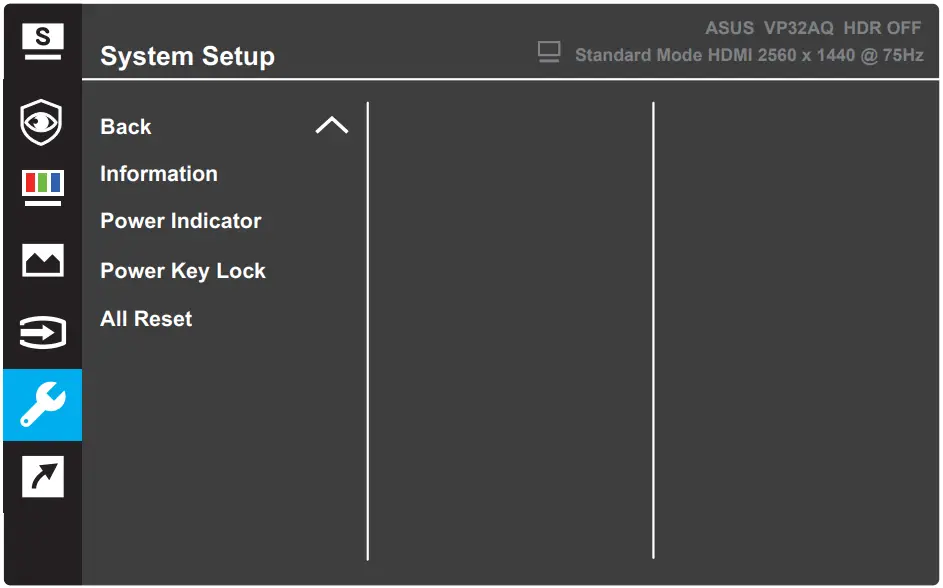 ASUS VP32A LCD Monitor 6. System Setup B