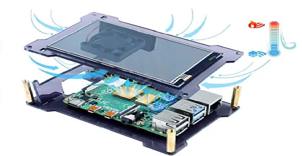 Miuzei Mc21-4 Raspberry Pi 4 Touchscreen With Case Fan User Manual