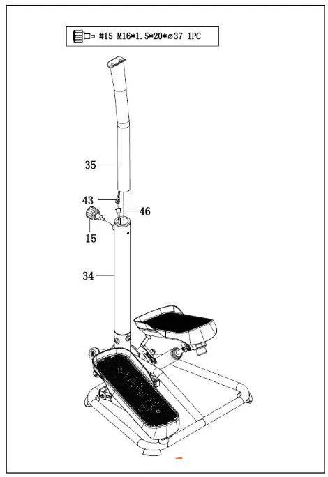 sunnyhealthfitness SF S020027 STAIR STEPPER MACHINE HANDLEBAR - ASSEMBLY INSTRUCTIONS 4