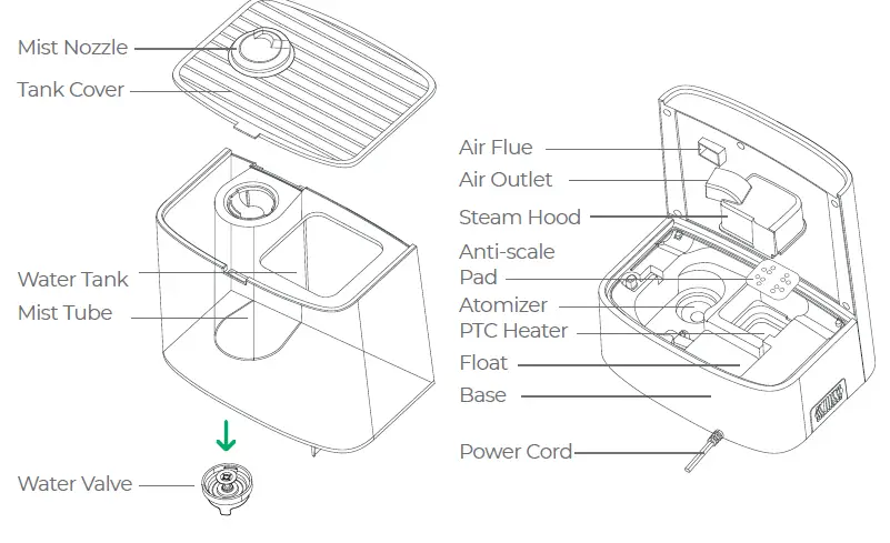 Homvana H111S Smart Hybrid Ultrasonic Humidifier 2