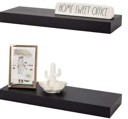 SORBUS WD-NTSHLV2-BLK 2 Pack Floating Shelf-PRODUCT