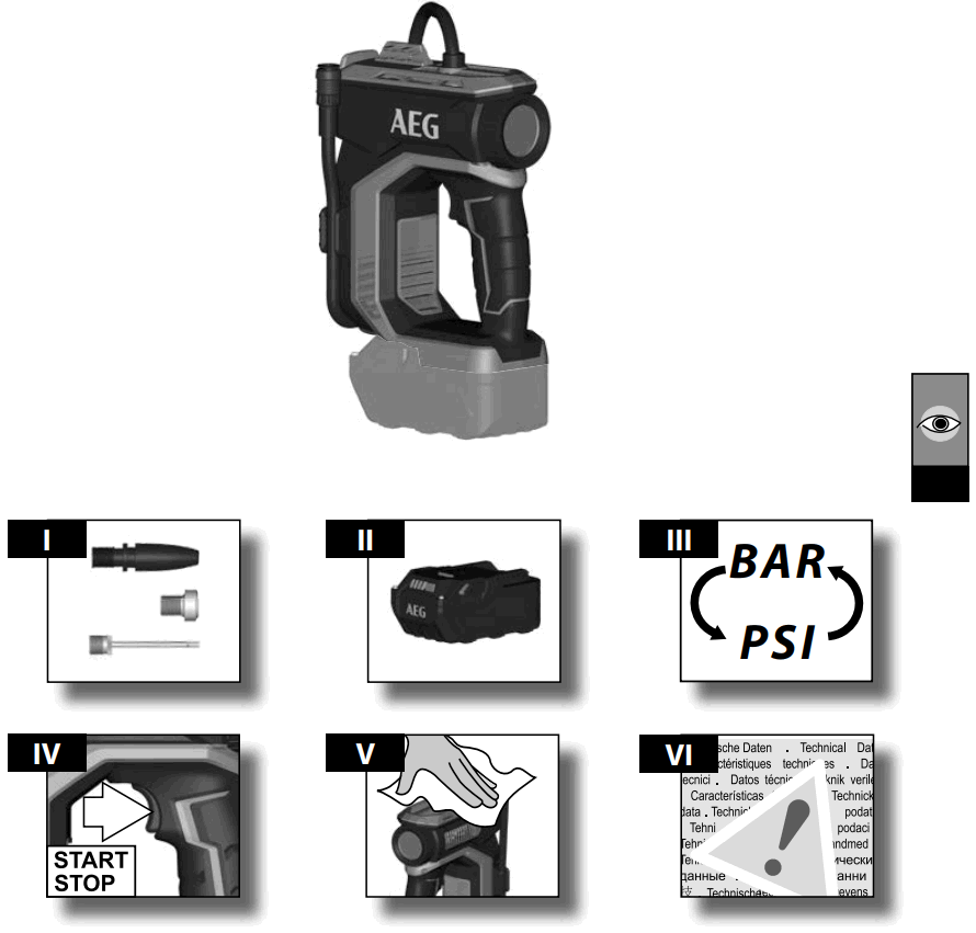 AEG BK18C 18V High Pressure Inflator - FIG 2