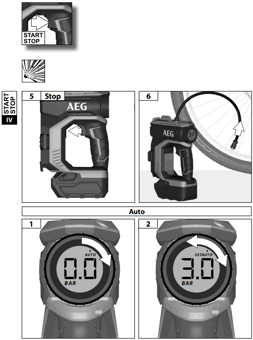 AEG BK18C 18V High Pressure Inflator - FIG 9