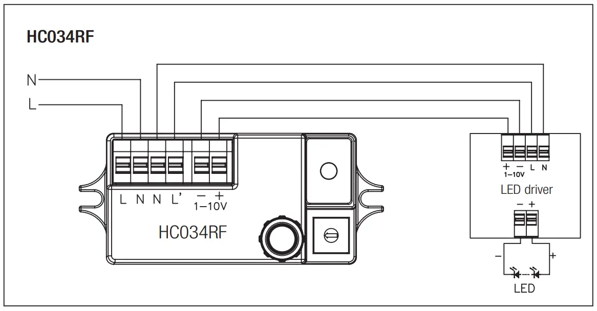 HYTRONIK HMW38-RF High Bay RF Wireless Microwave Motion Sensor Instruction Manual Wiring Diagram