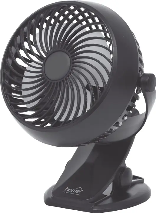 SOMOGYI CLF 10-BK Battery Powered Clip-on Fan