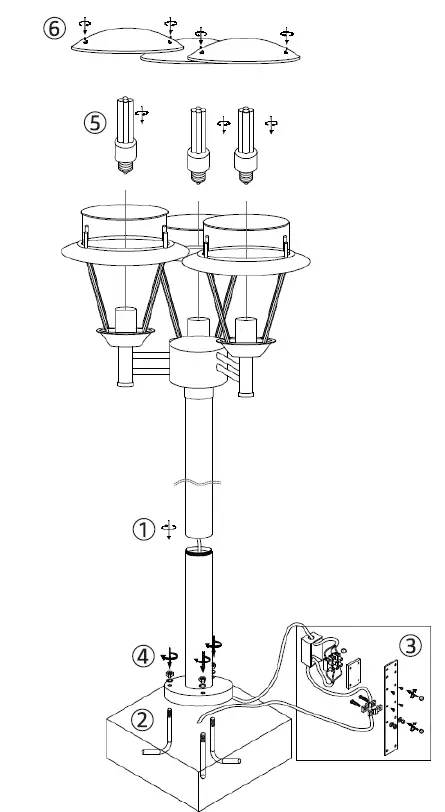 anslut 423927 Lamp Post fig 1