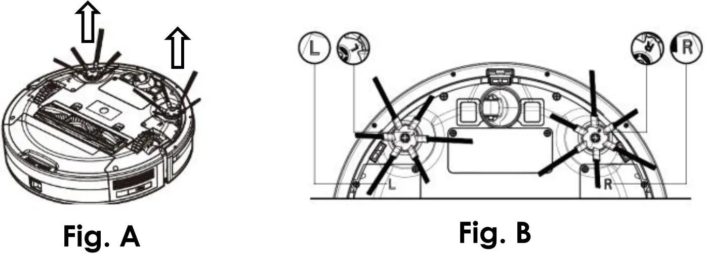 HLIVI 6 ARM Side Brushes Vacuum Cleaner - INSTRUCTIONS