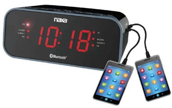 Naxa Electronics NRC-182 Dual Radio Alarm Clock-PRODUCT