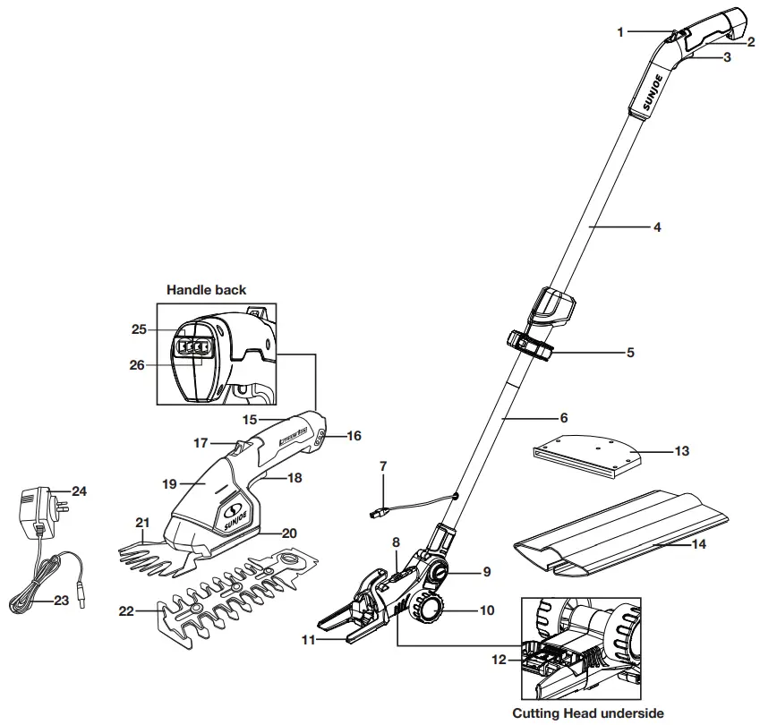 SUN JOE HJ605CC-RM Cordless Telescoping Grass Trimmer - fig 1