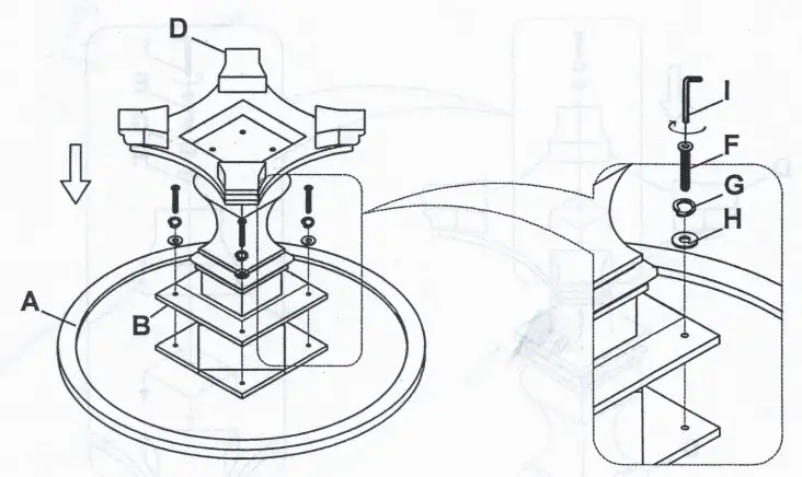 Best Master Furniture Y782RT T Serdar 47 Inch Round Antique Black Dining Table fig2