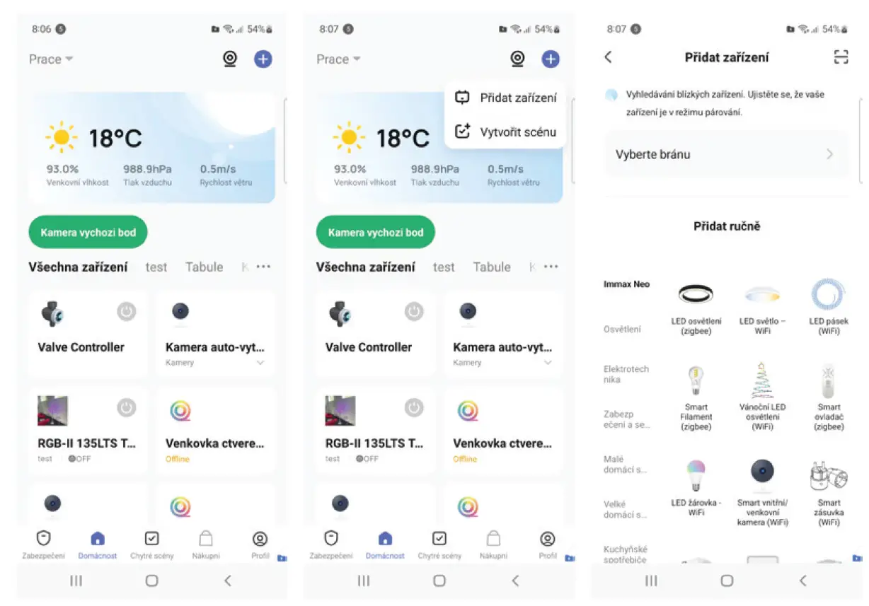 Smart bulb IMMAX NEO LITE SMART LED E14 6W RGB CCT colored 3