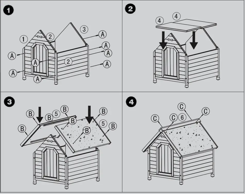 KERBL 81349 Dog House 4-Seasons 100x83x94 cm Brown 2