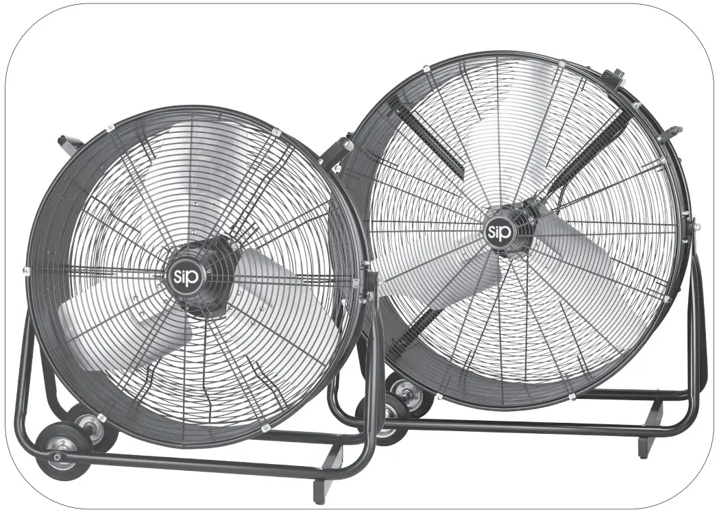 SIP INDUSTRIAL 05634 24 Inch Floor Standing Drum Fan
