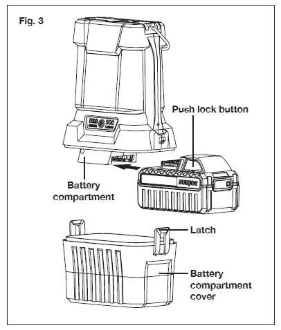 SUNJOE-24V-LGT500-LTE-Cordless-Lantern-4