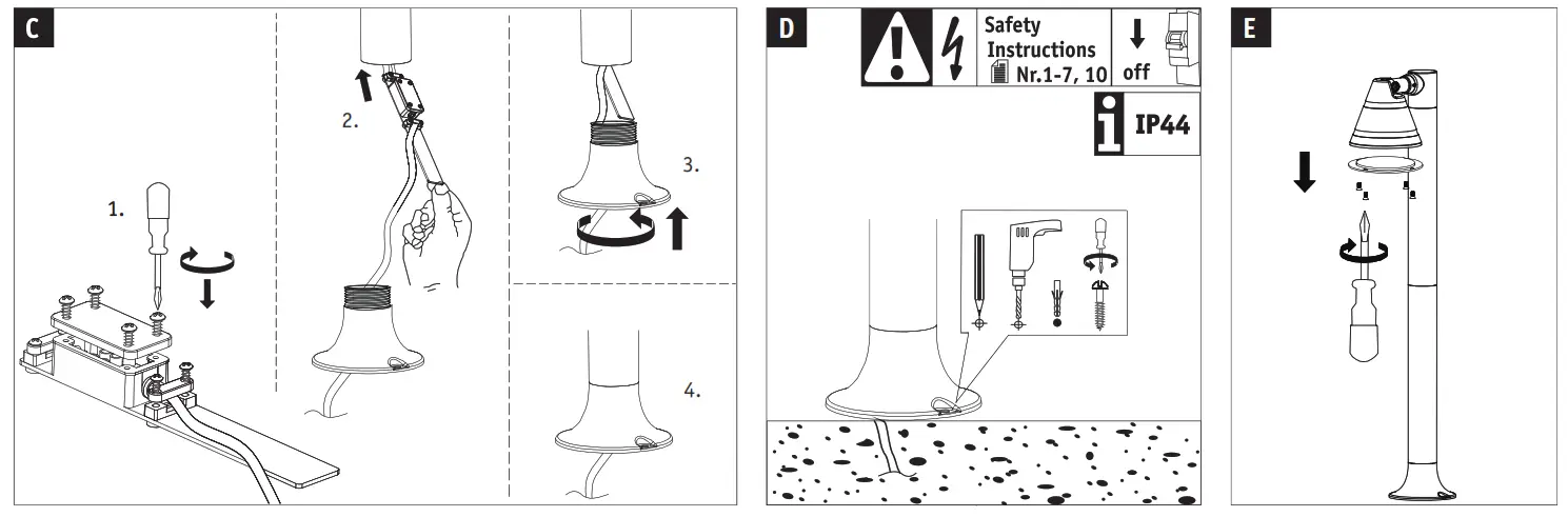 Paulmann 947 35 600mm Max Train Round Bollard Light fig3