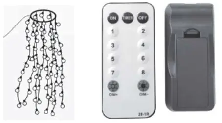 anko Low Voltage Remote Controlled 80 Cascading Tree Ball Lights