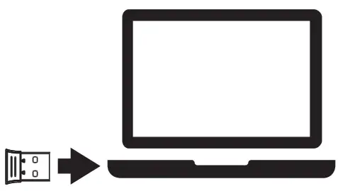 PHILIPS SPK7407 2.4GHz BT3.0 BT5.0 Wireless Mouse - Plug the receiver