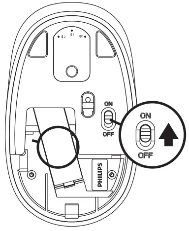 PHILIPS SPK7407 2.4GHz BT3.0 BT5.0 Wireless Mouse - insulating film