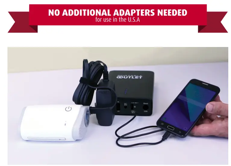 SUNSET CAP10082 Portable Outlet UPS CPAP Battery - fig