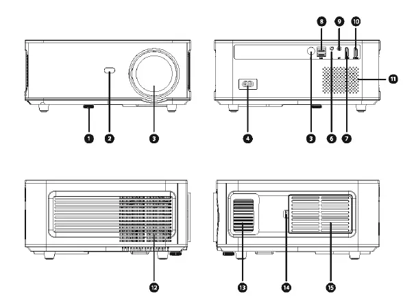 FunFlix RD-828E WiFi Projector Bluetooth Projector 3