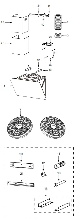 Midea MH90A3200B ES Cooker Hood - fig