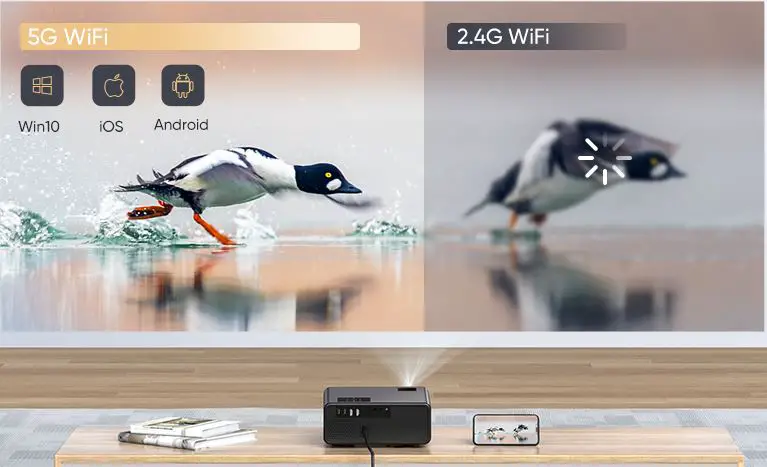 TOPTRO-TR22-5G-Wi-Fi Bluetooth-Projector-FIG-1
