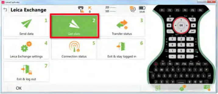 How to send and receive data to and from the field Working with Leica Exchange - fig 14