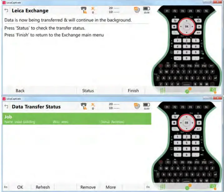 How to send and receive data to and from the field Working with Leica Exchange - fig 16