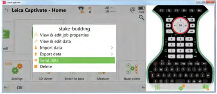 How to send and receive data to and from the field Working with Leica Exchange - fig 18