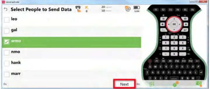 How to send and receive data to and from the field Working with Leica Exchange - fig 19