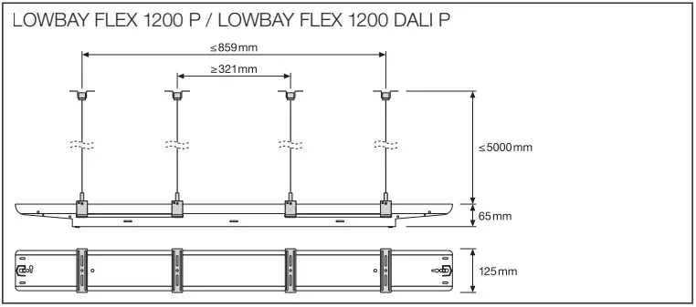 LOWBAY FLEX 1200 P / LOWBAY FLEX 1200 DALI P