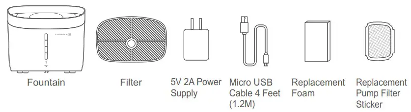 PETONEER FSW020 Fresco Smart Fountain - Inside the box