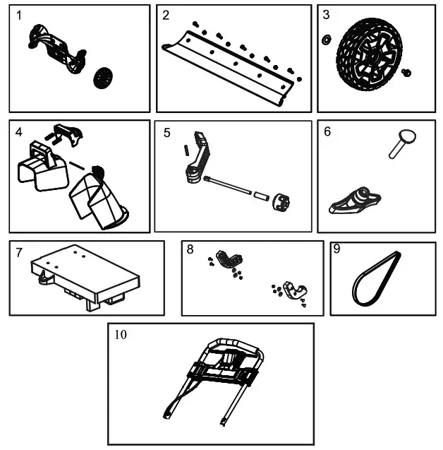 greenwork pro 2608402CO Snow Thrower - EXPLODED VIEW