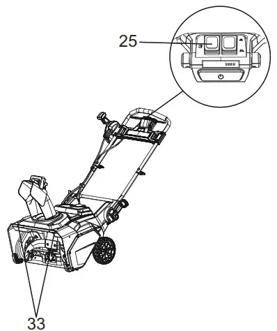 greenwork pro 2608402CO Snow Thrower - OPERATION 4
