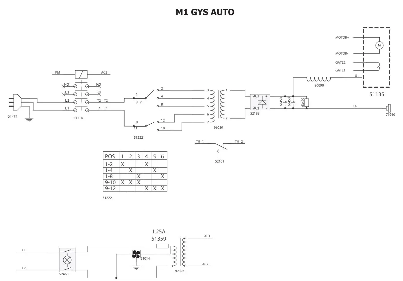 M1 GYS AUTO Single Phase Mig Mag Welder Machine User Manual - CIRCUIT DIAGRAM