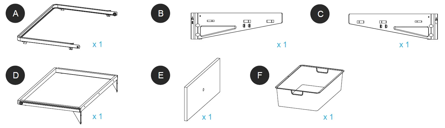Origin 21 WD2LMDK-16-W Large Wood Drawer Kit 3