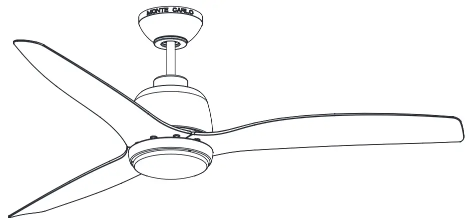 MONTE CARLO 3AVLR54BSD Avila 54 LED 54 inch Brushed Steel Fan