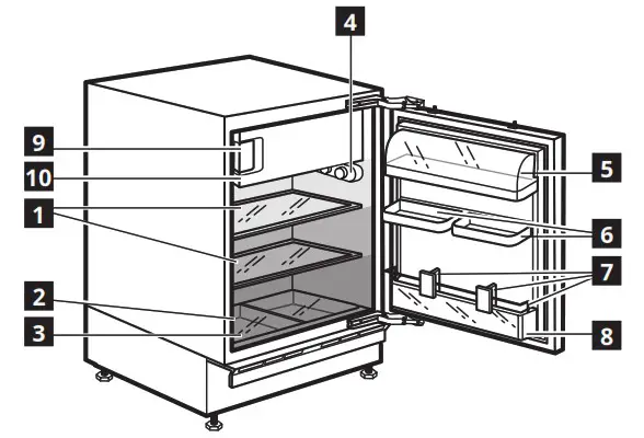 IKEA 104 999 18 HUTTRA Under Counter Fridge - Product description