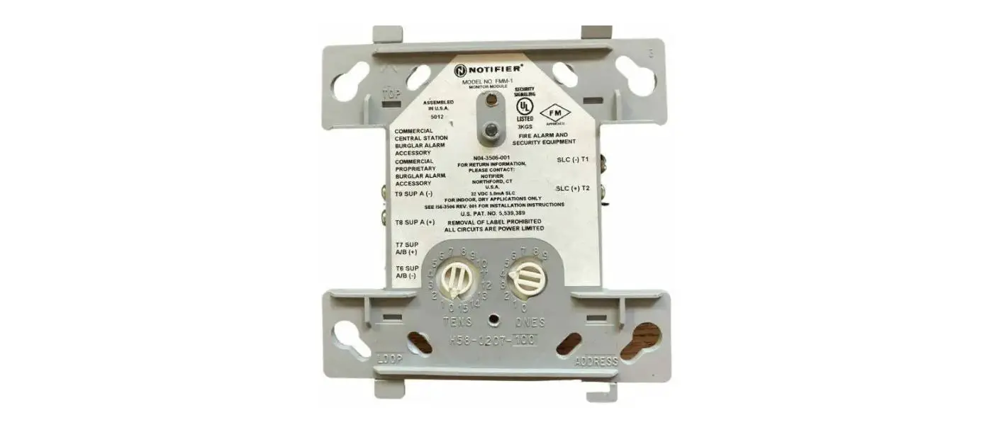 Notifier Mmx-1-a Monitor Module Instruction Manual