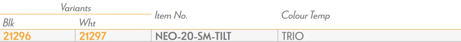 DOMUS LIGHTING NEO-20-SM-TILT Round 20W Surface Mount Tiltable LED Dimmable IP20 Downlight (1)