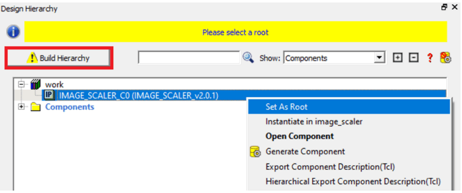 Microsemi UG0932 Image Scaler - Design Hierarchy